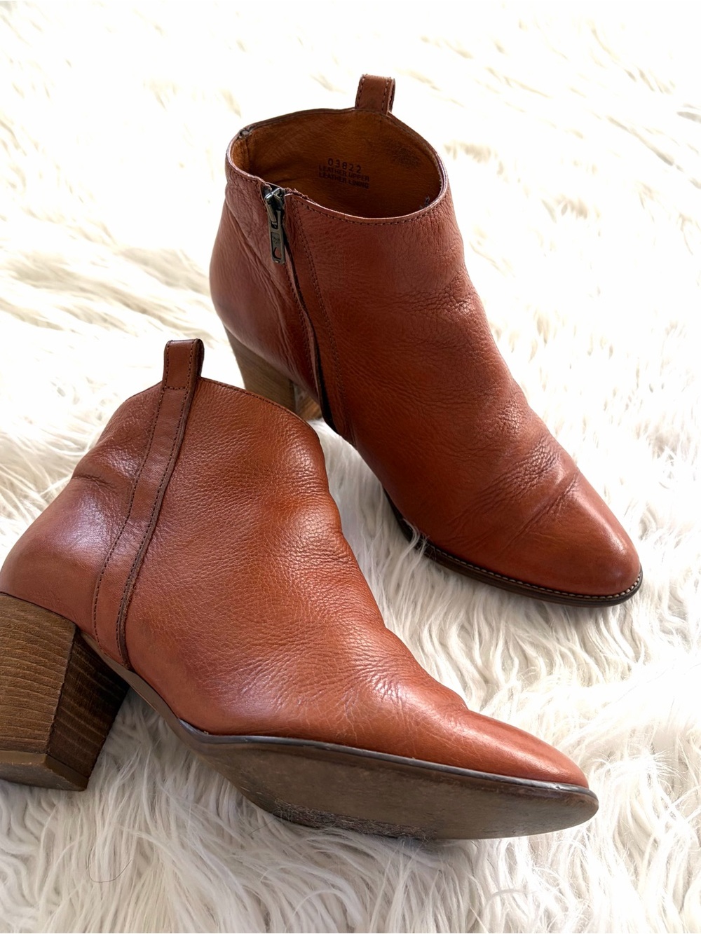 Madewell The Billie Ankle Boot English Saddle Leather Brown Size 8